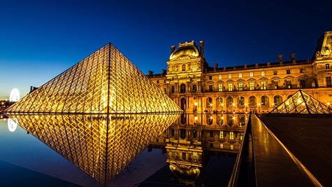 Imagens Louvre e Paris